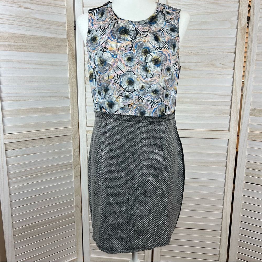 Rachel Roy Mixed Media Edgy Sheath Dress 8